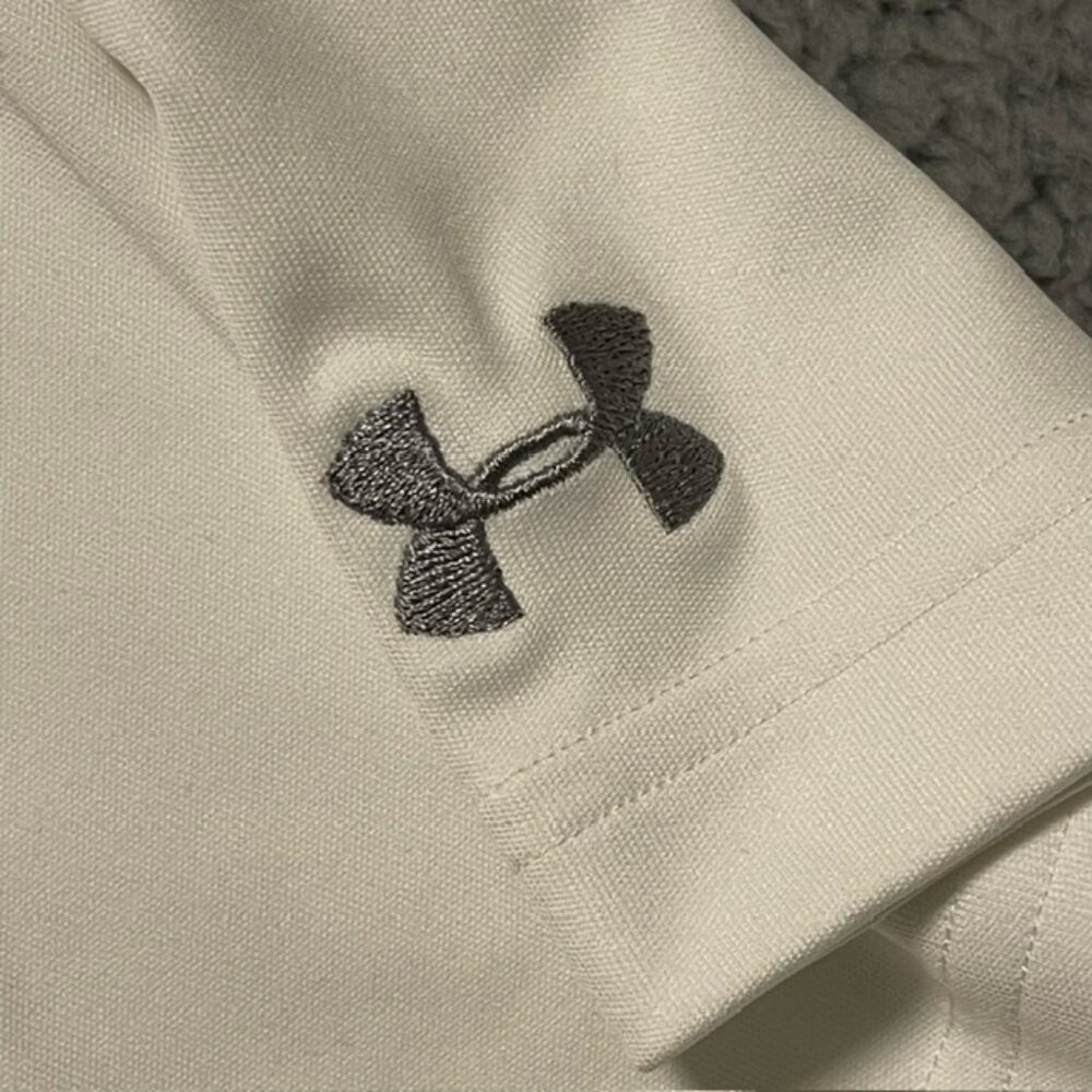 Under Armour Golf Polo Mens XL HeatGear Loose White Athletic Golf Shirt Preppy - Picture 6 of 15